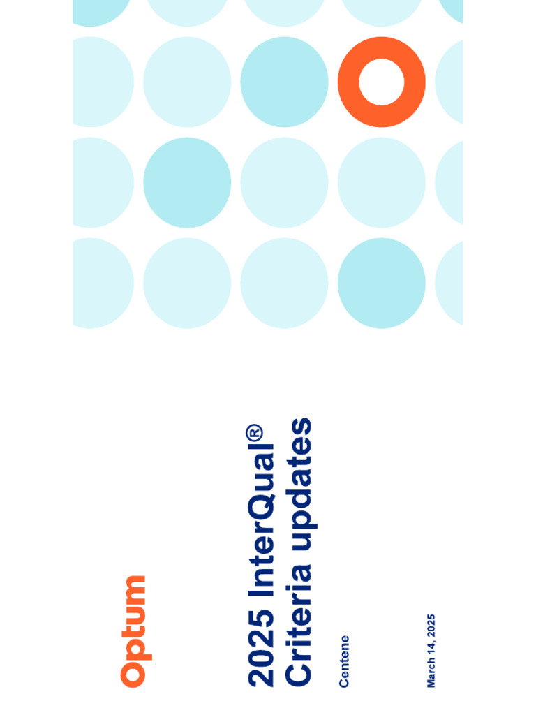 2025 InterQual Criteria Updates | PDF