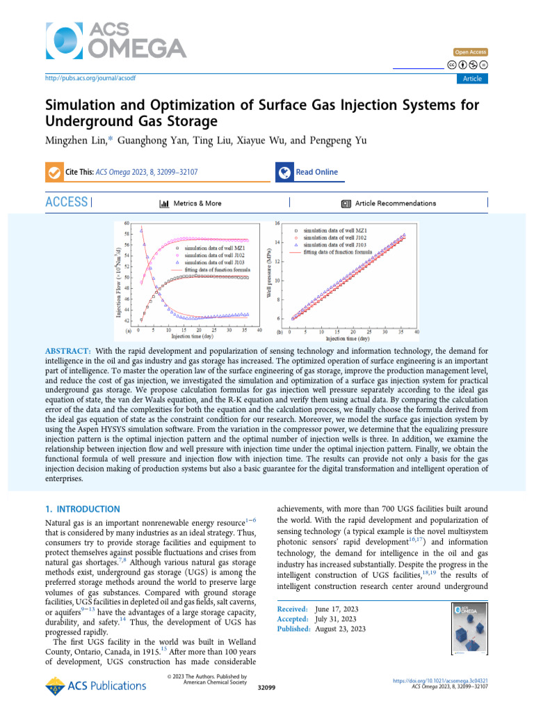Simulation and Optimization of Surface Gas Injection Systems For ...
