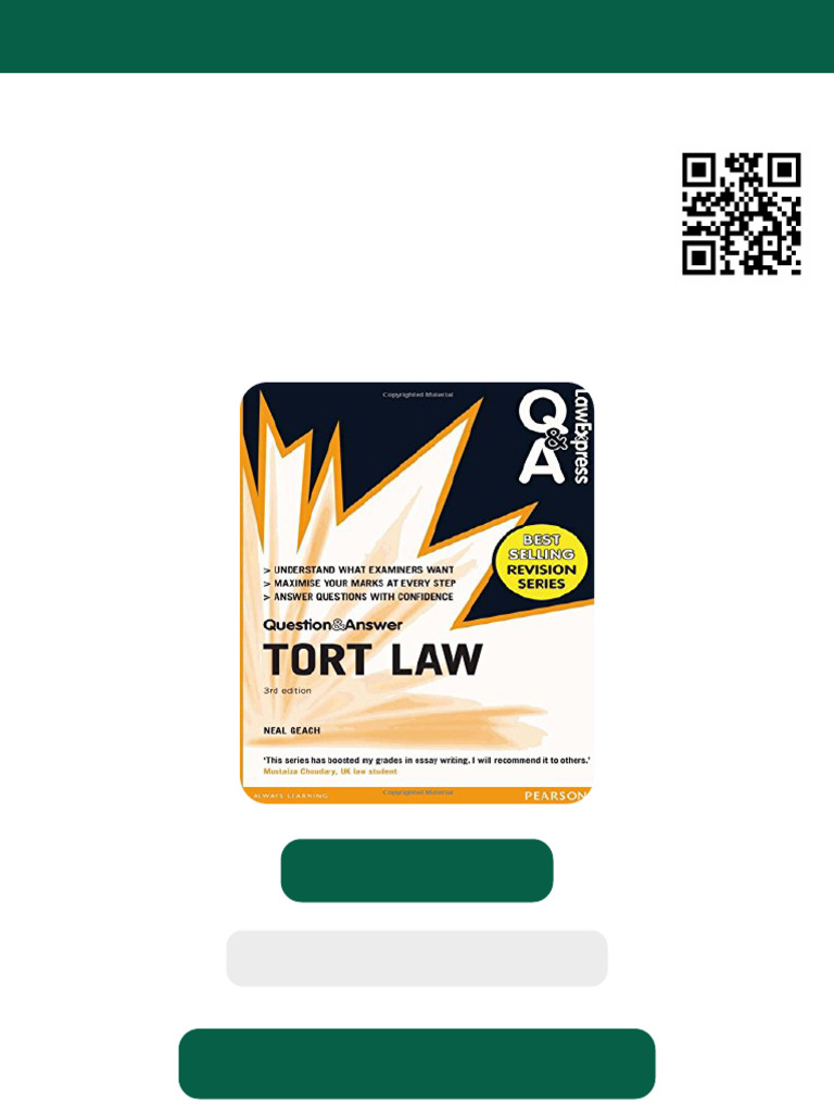 Question and Answer Tort Law Neal Geach eBook digital print edition ...