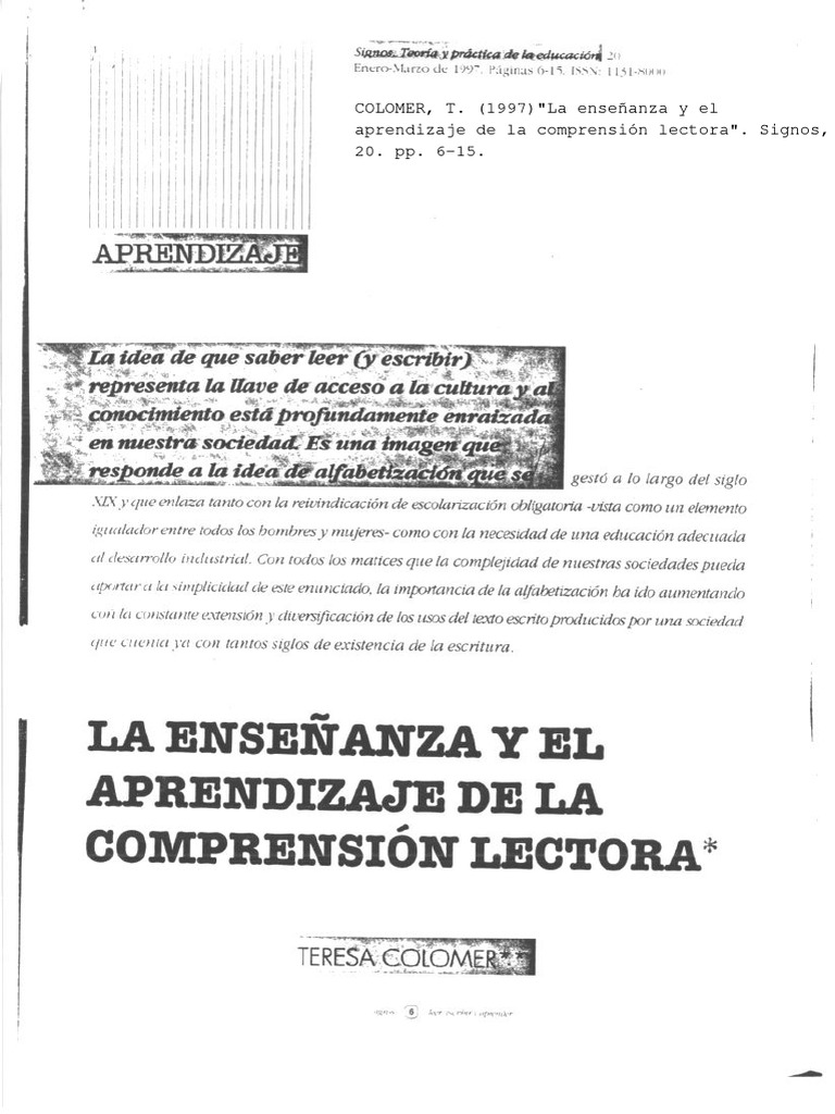 La Ensenanza y El Aprendizaje de La Comp | PDF