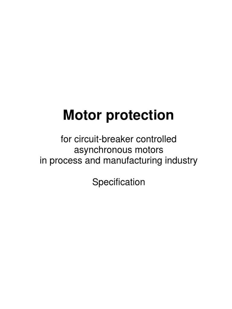 Motor Prot | PDF