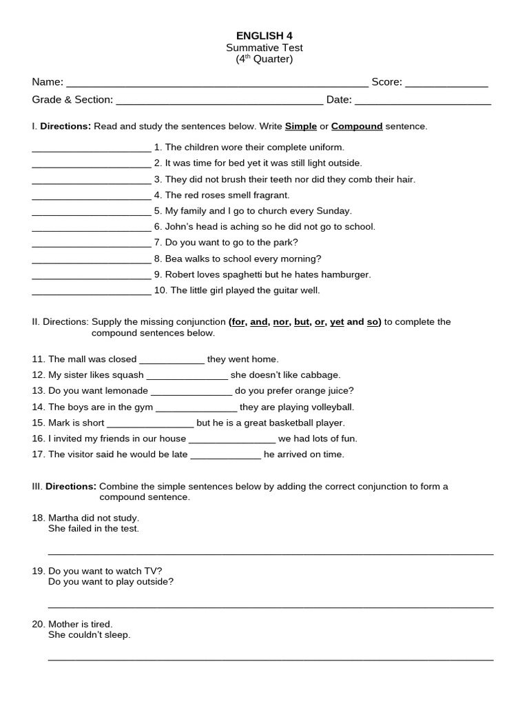 English 4 | PDF