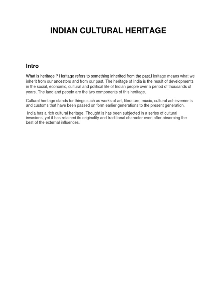 Indian Cultural Heritage Overview | PDF | Religion And Belief | Jainism
