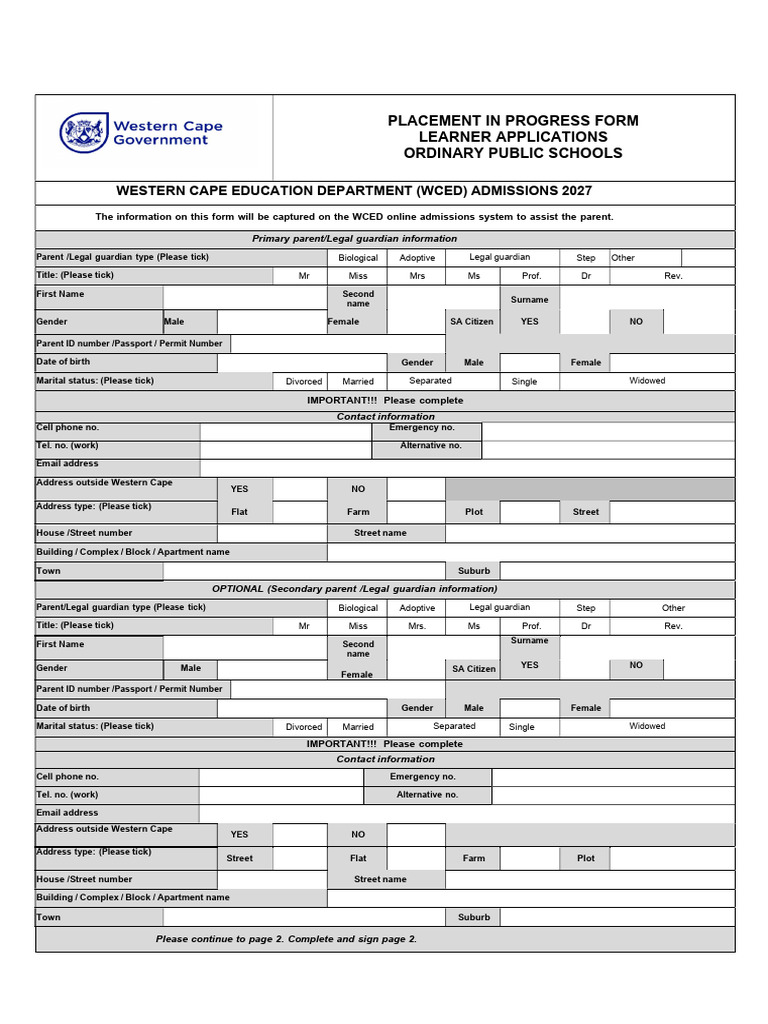 Admissions Application 2027 | PDF