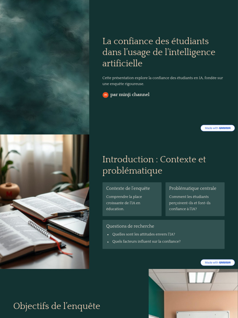 La Confiance Des Etudiants Dans Lusage de Lintelligence Artificielle ...
