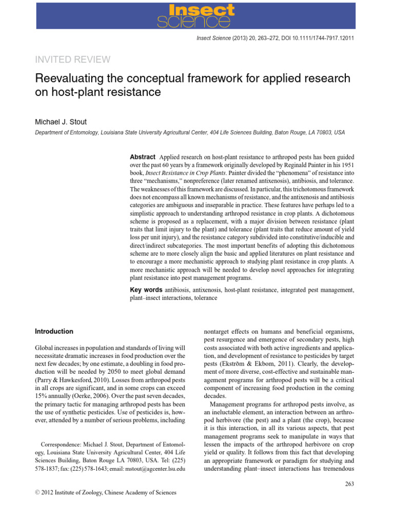 Reevaluating The Conceptual Framework For Applied | PDF | Herbivore ...