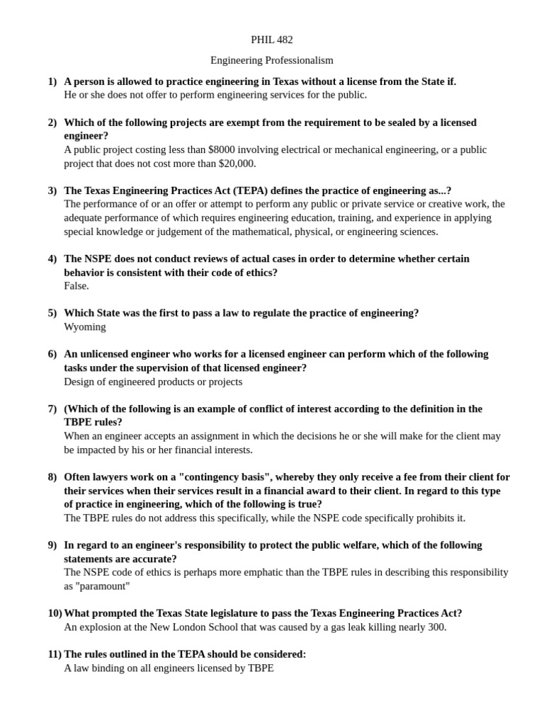 Engineering Professionalism | PDF | Engineer | Blowout (Well Drilling)