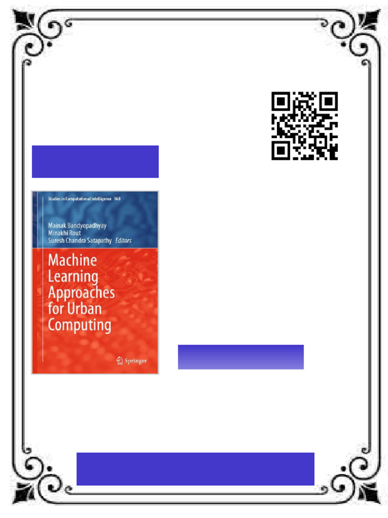 Machine Learning Approaches for Urban Computing Mainak Bandyopadhyay ...