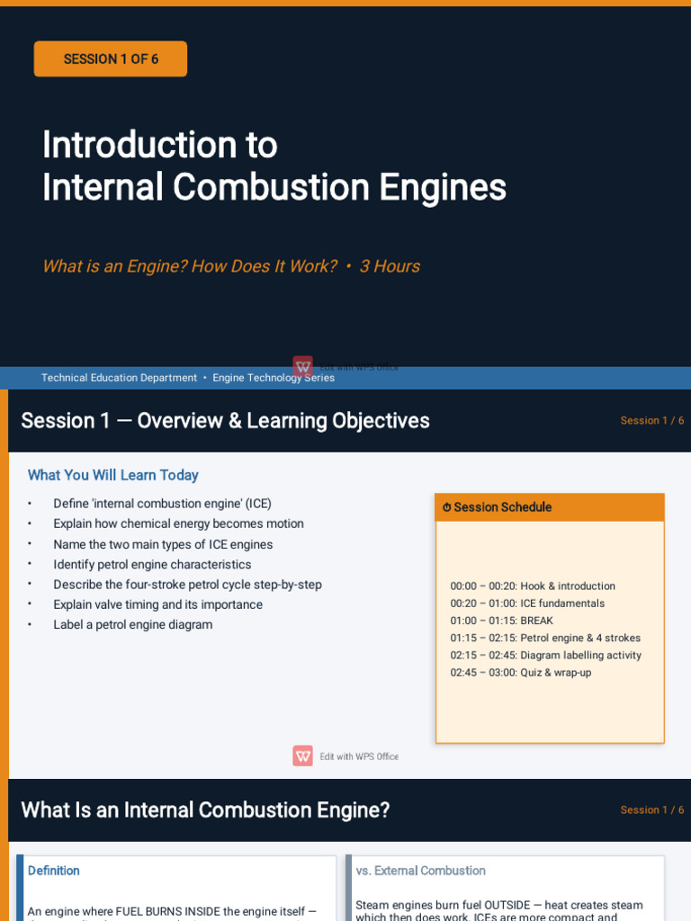 Engine Technology 6-Session Slides | PDF