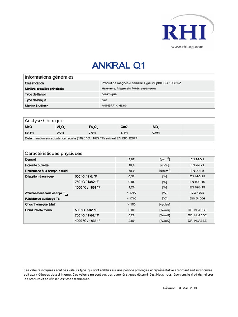 ANKRAL Q1 Ohne Hauptanwendungen ISO FR | PDF | Physique appliquée et ...