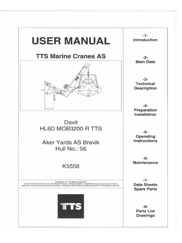 DAVIT - TTS Manual - HL6D MOB3200 R | PDF