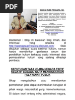 Download KEPUTUSAN TATA USAHA NEGARA FIKTIF NEGATIF SEBAGAI CARA MENINGKATKAN PELAYANAN PUBLIK by Syukni Tumi Pengata SN101112683 doc pdf