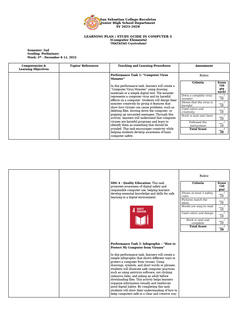 Computer 3 Lp-week 5 | PDF | Learning | Computer Virus