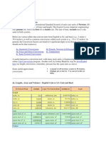 Unit Conversions: The S.I. and English Systems