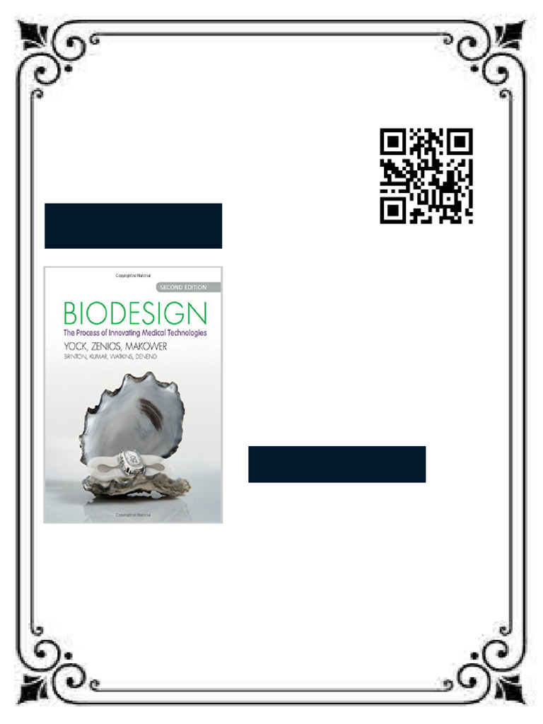 Biodesign The Process of Innovating Medical Technologies 2nd Edition ...