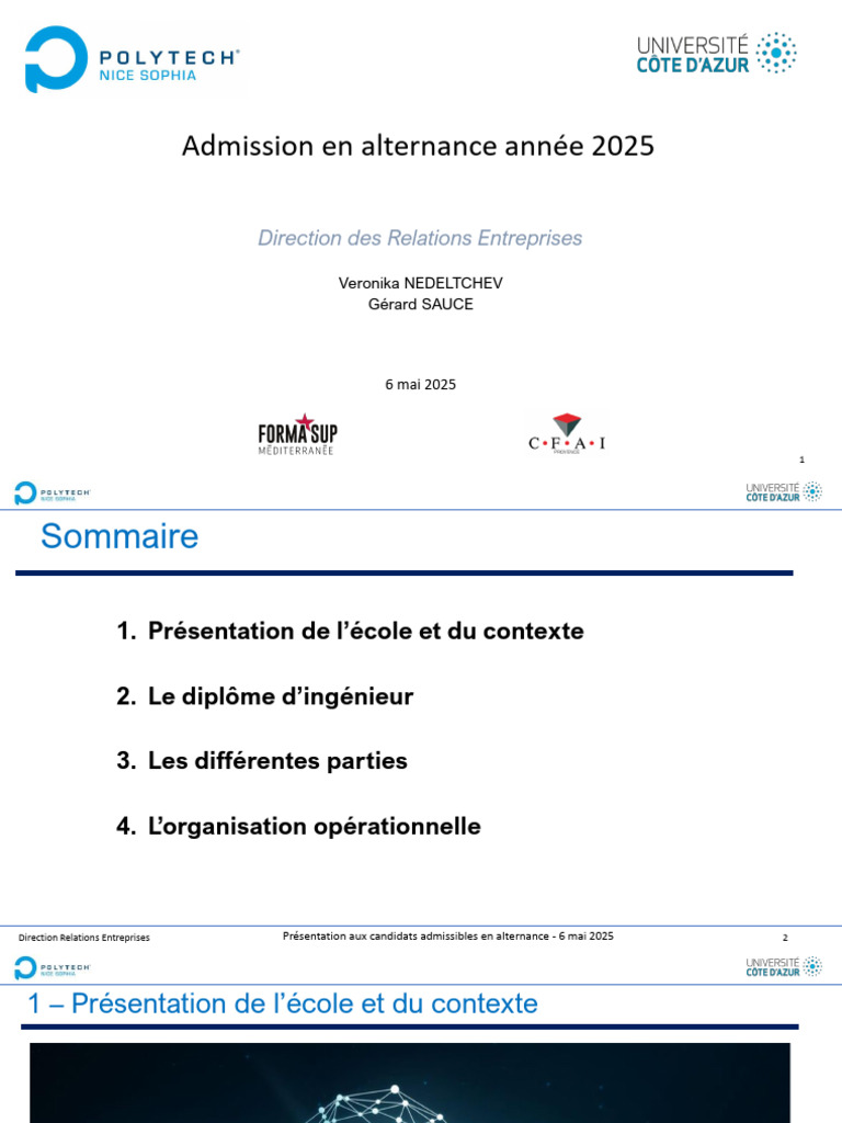 Polytech Nice Sophie - Présentation Générale de L'alternance | PDF ...