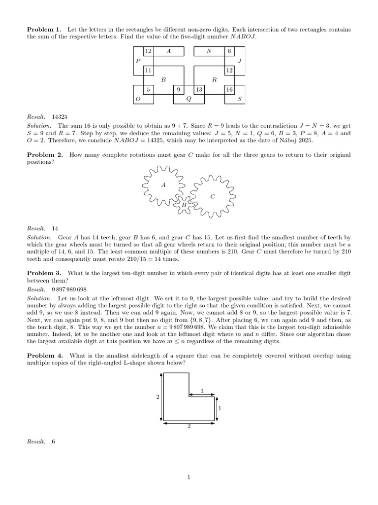 Problems En | PDF | Triangle | Gear