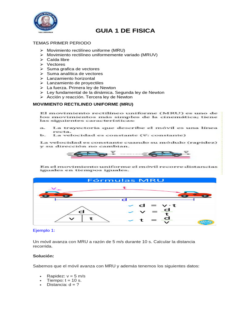 Guia 1 Fisica | PDF