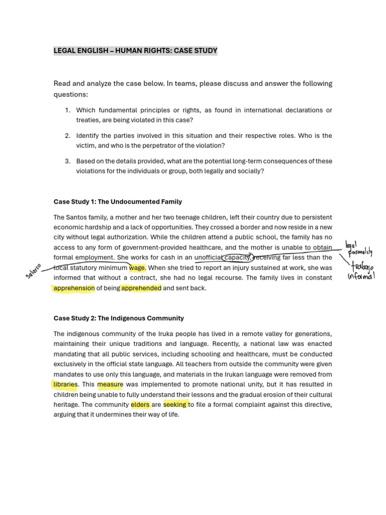 Human Rights - Case studies 2 | PDF | Human Rights | Government And ...