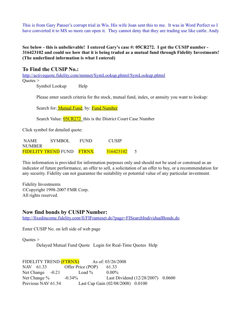 How To Search For The Cusip | PDF | Mutual Funds | Option (Finance)