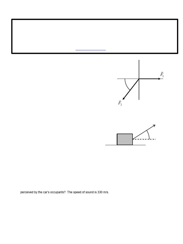 Physics 20 Pretest | PDF | Mass | Force