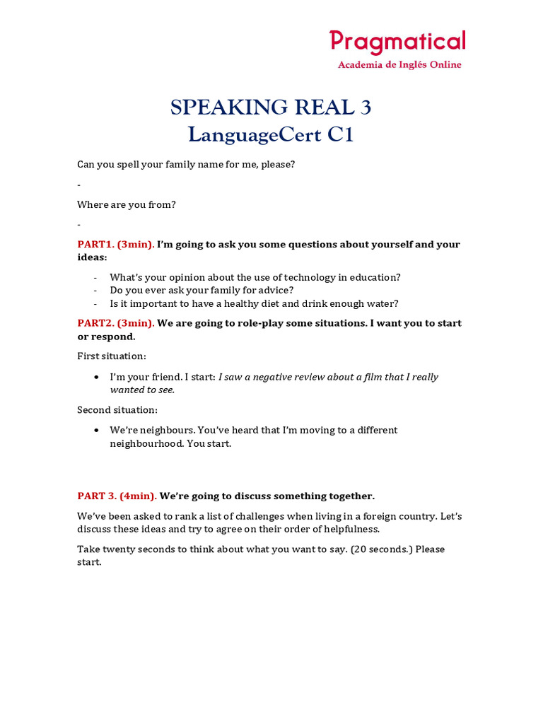 3. Speaking Real | PDF