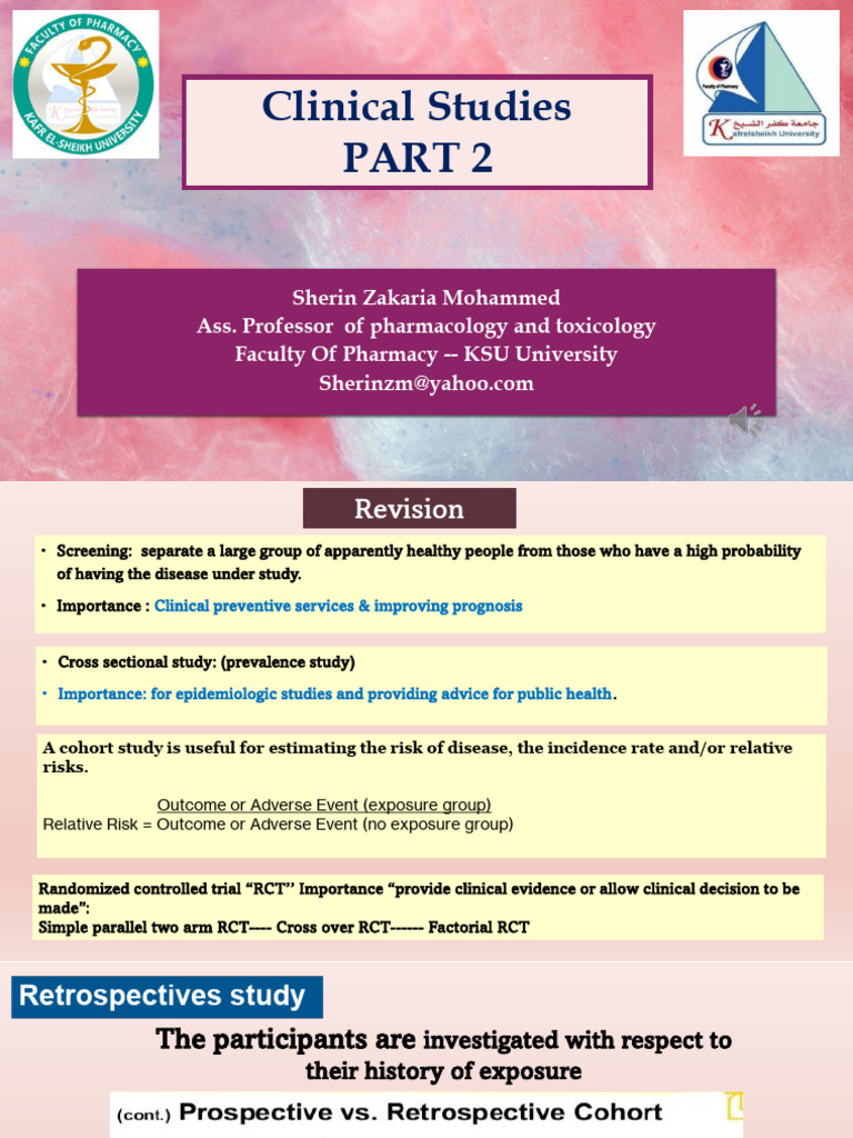 7.clinical studies part 2 | PDF | Cohort Study | Meta Analysis