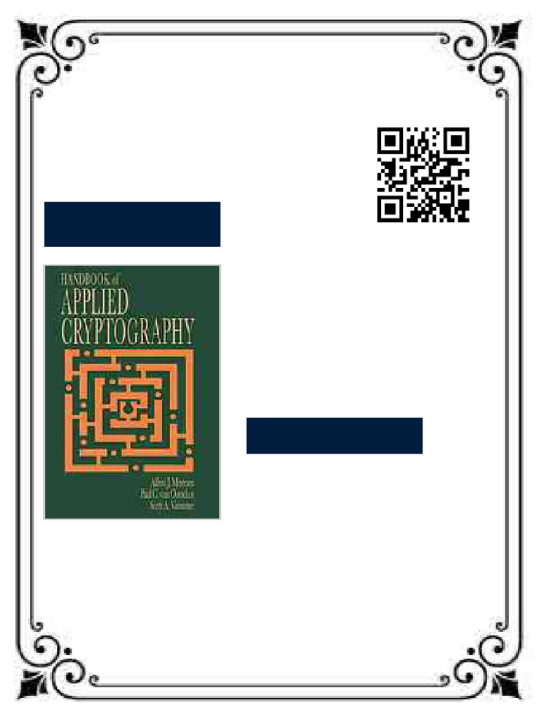 Handbook of Applied Cryptography 5th Ed Edition Menezes Ebook Testbank ...