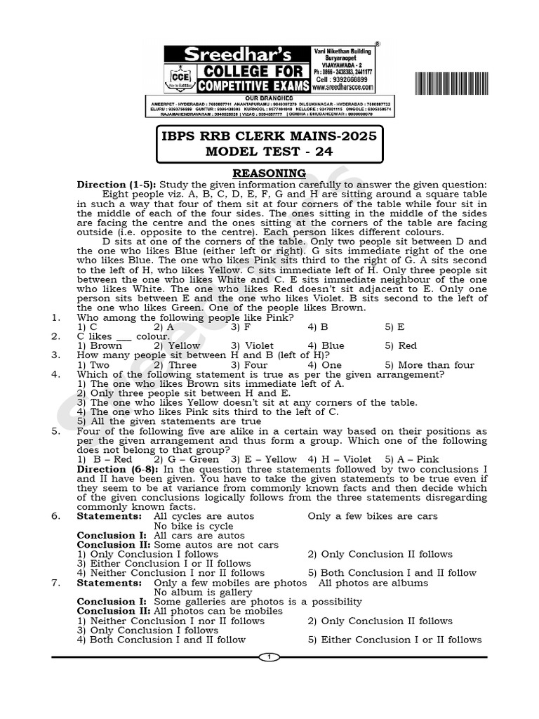 Model Test 24 | PDF | World Wide Web | Internet & Web