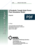 A Parabolic Trough Solar Power Plant Simulation Model