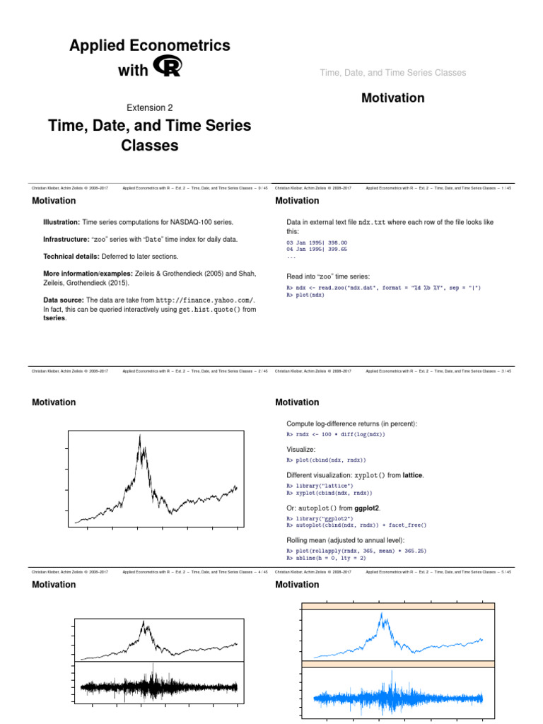 Ex TimeDate Handout | PDF | Time Series | Function (Mathematics)