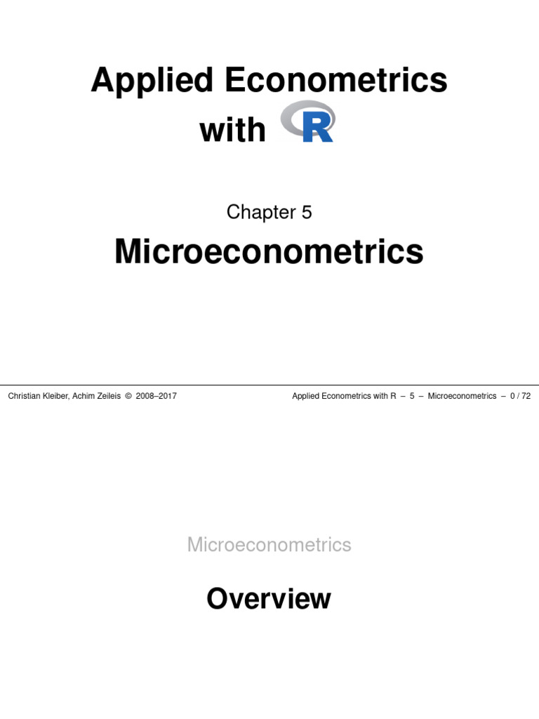 CH Microeconometrics | PDF | Errors And Residuals | Econometrics