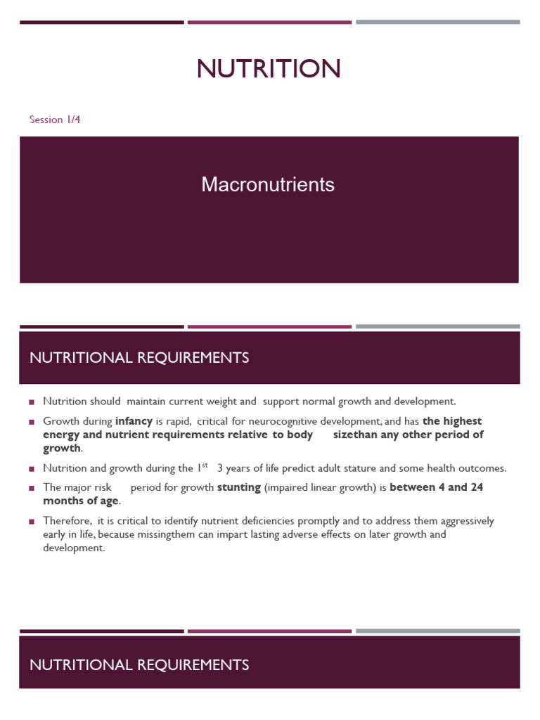 Nutrition Session 1 of 4 | PDF | Fat | Nutrients