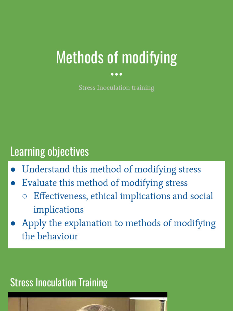 Stress Inoculation | PDF | Cognitive Behavioral Therapy | Stress (Biology)