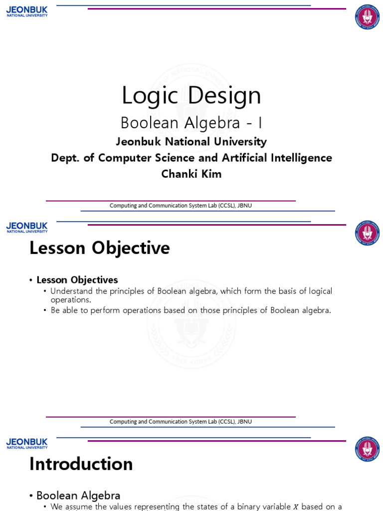 3. Boolean Algebra_1 | PDF | Boolean Algebra | Teaching Mathematics