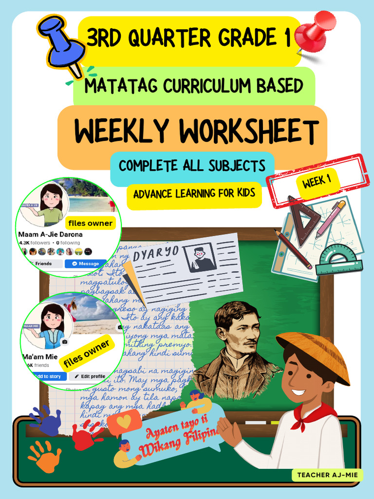 Q3 Grade 1 Week 1 Worksheets | PDF