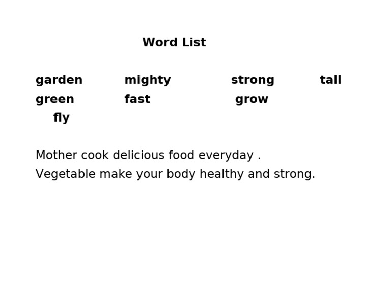 Word List | PDF