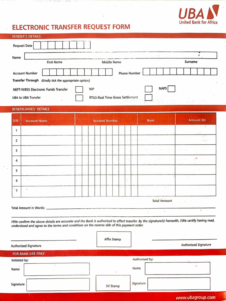Transfer Request Form | PDF