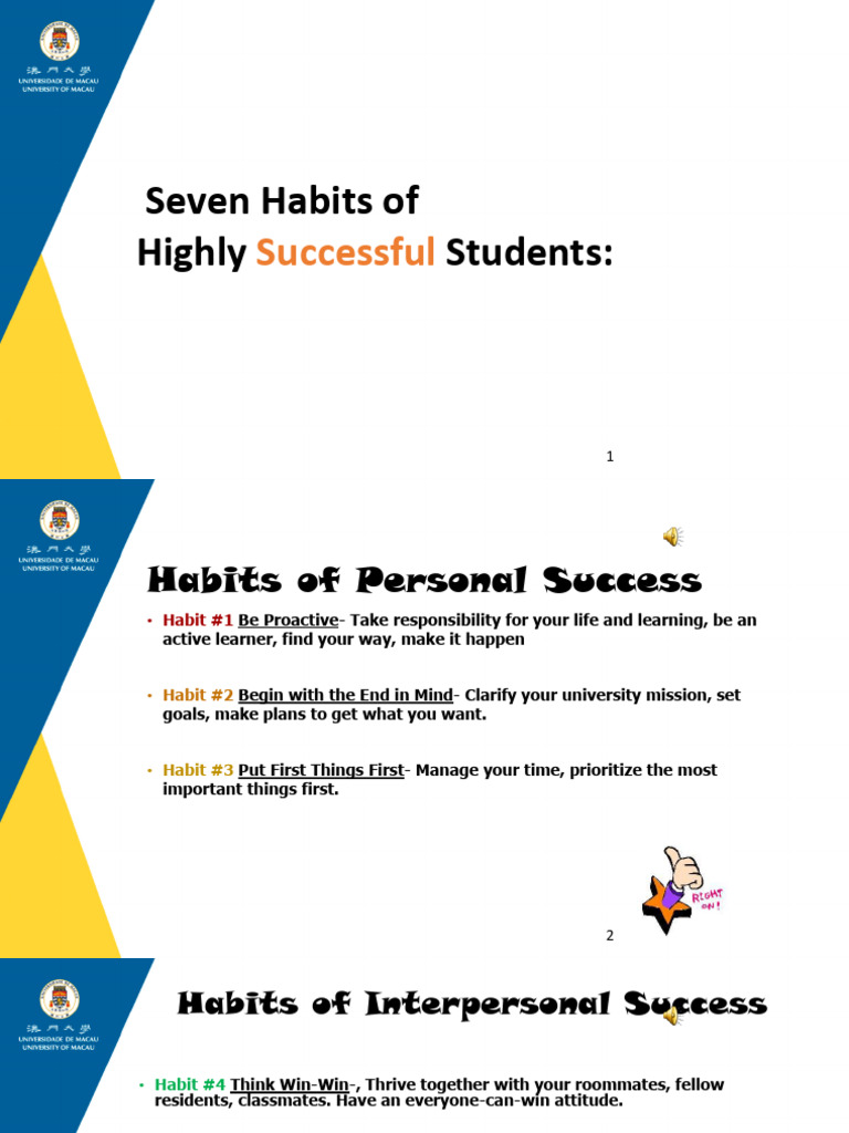 Seven Habits of Highly Successful Student ...