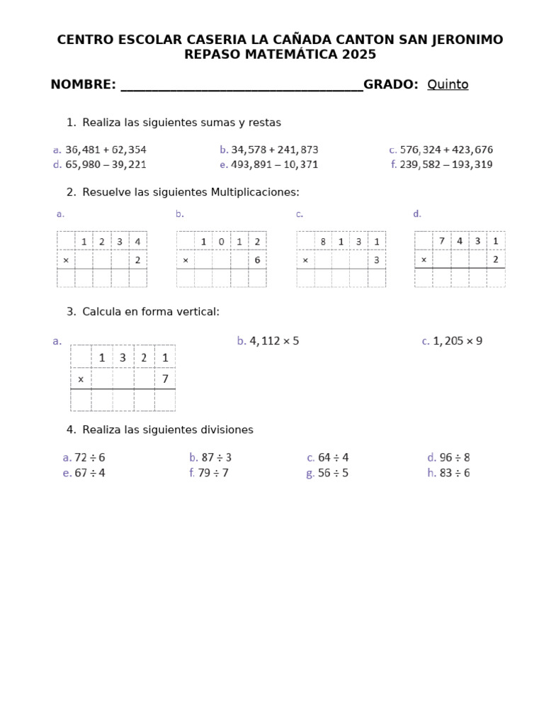 Guia de Repaso 5 y 6 | PDF