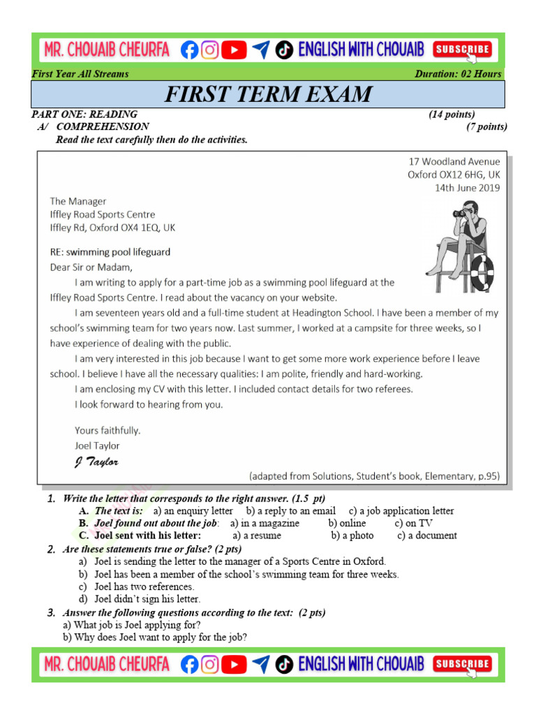 SE1 - First Term Exam 01 - | PDF