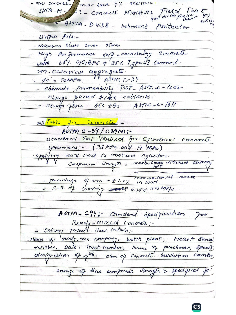 QC Civil Notes - ASTM, ACI, SAES Notes For QC Civil | PDF