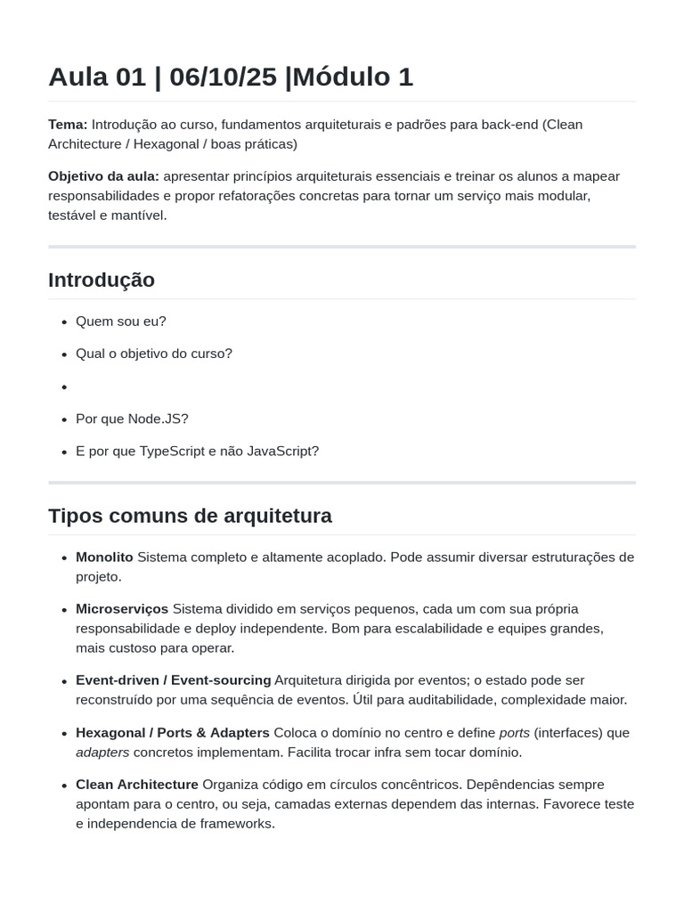 Aula 1 - Introdução A Back End | PDF | Model-View – Controller (MVC ...