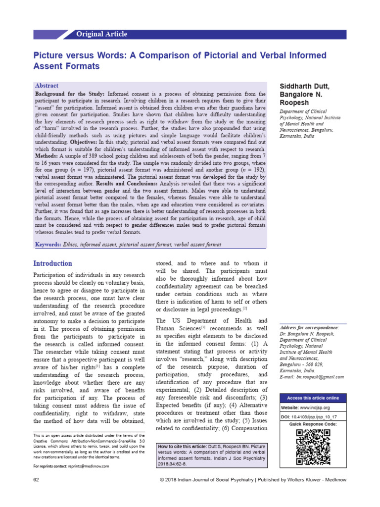 Picture Versus Words | PDF | Informed Consent | Consent
