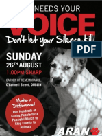 Rally to Stop Animal Cruelty - 26th August 2012