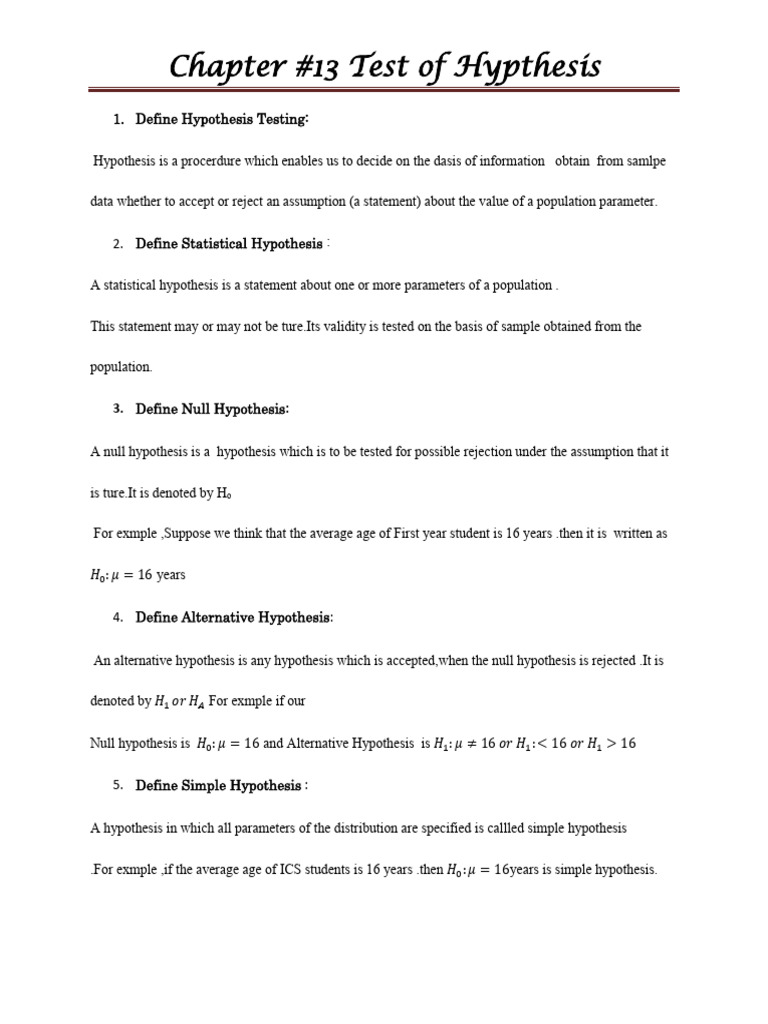 Chap#13 Test of Hypothesis | PDF | Statistical Significance | Type I ...