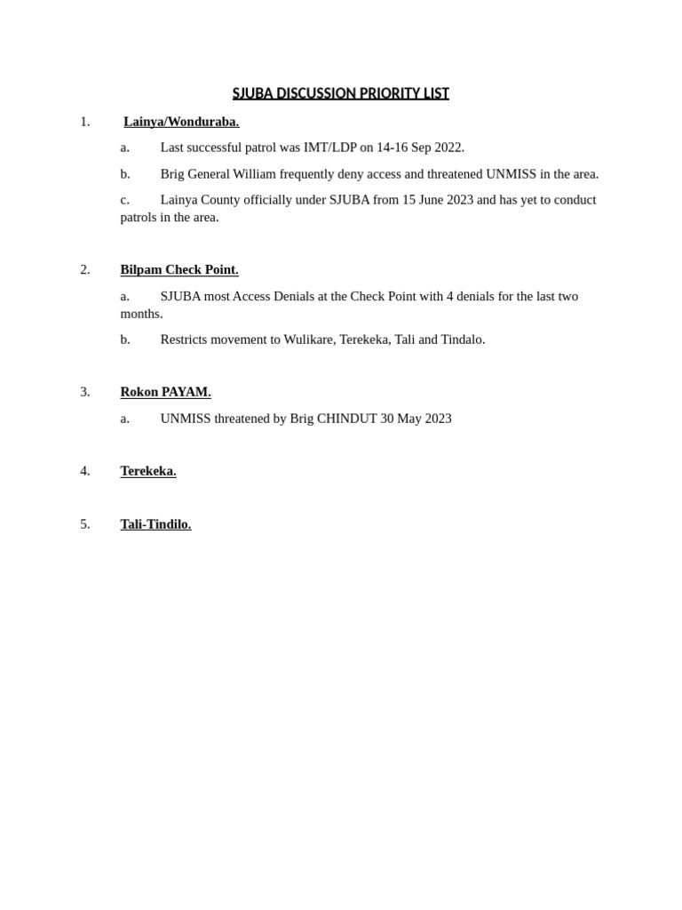 Sjuba Discussion Points | PDF