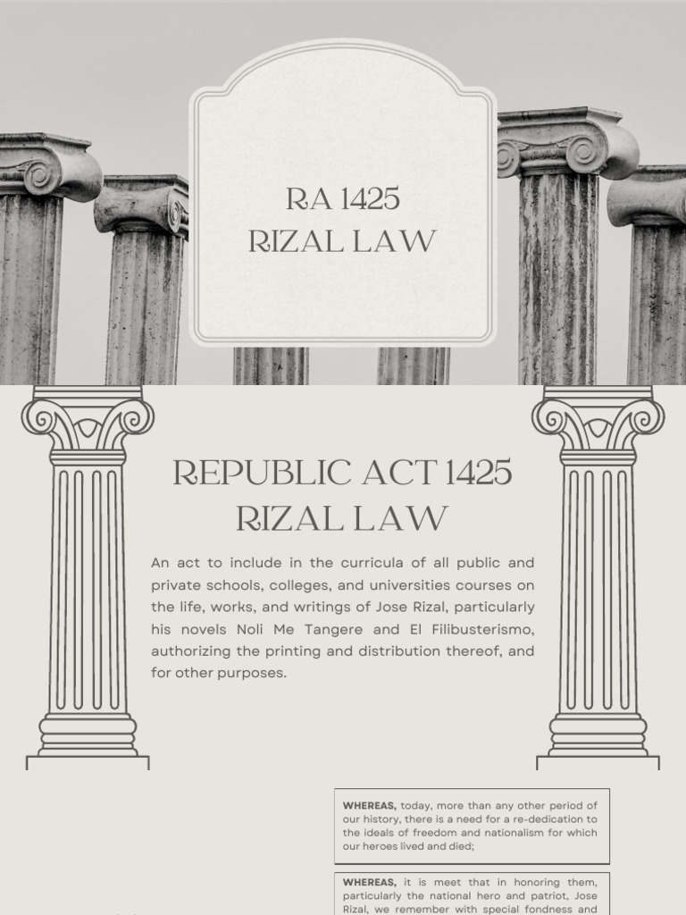 RA 1425 Rizal Law | PDF
