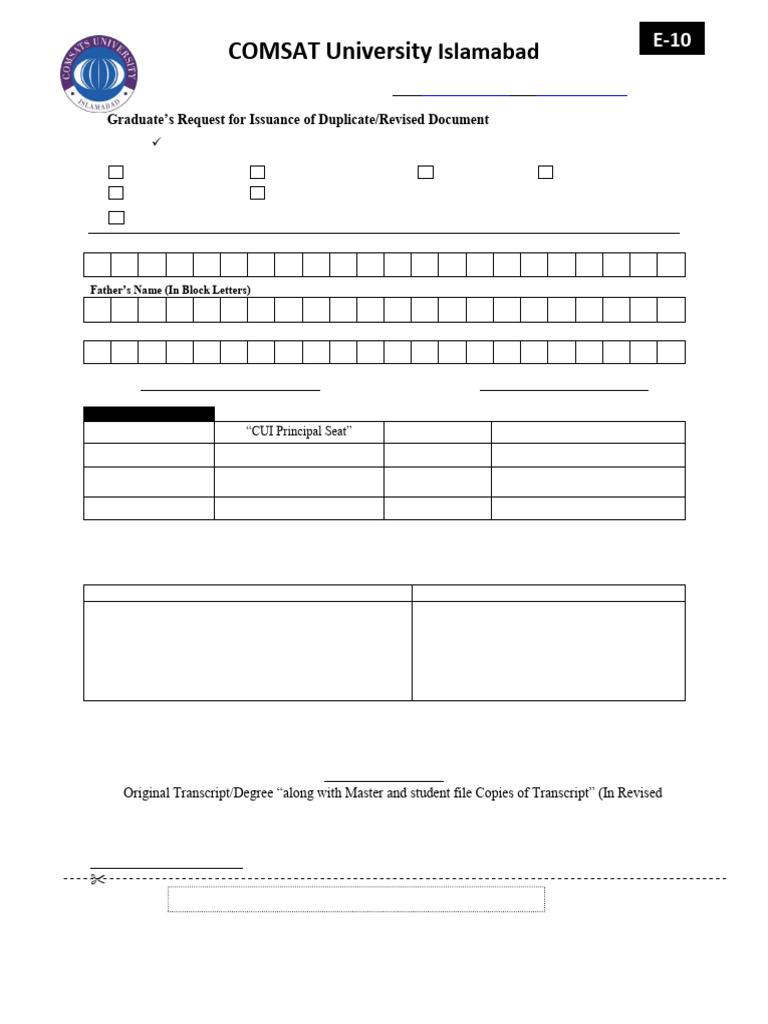 E10 Duplicate and Revised Document Receiving Form | PDF