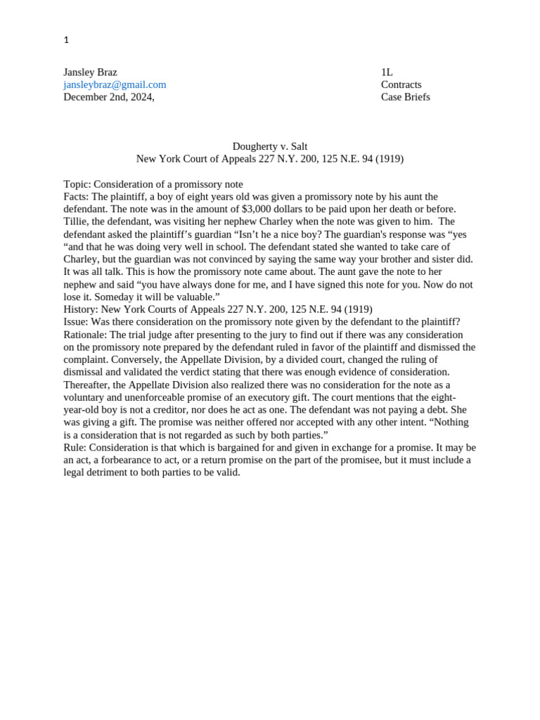 Contract Briefs | PDF | Estoppel | Legal Concepts